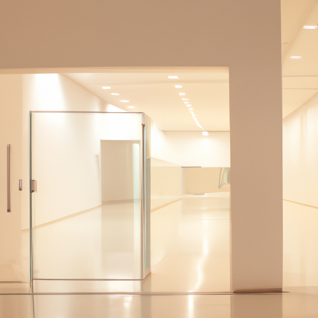 Arquitectura generada con líneas limpias e interiores blancos